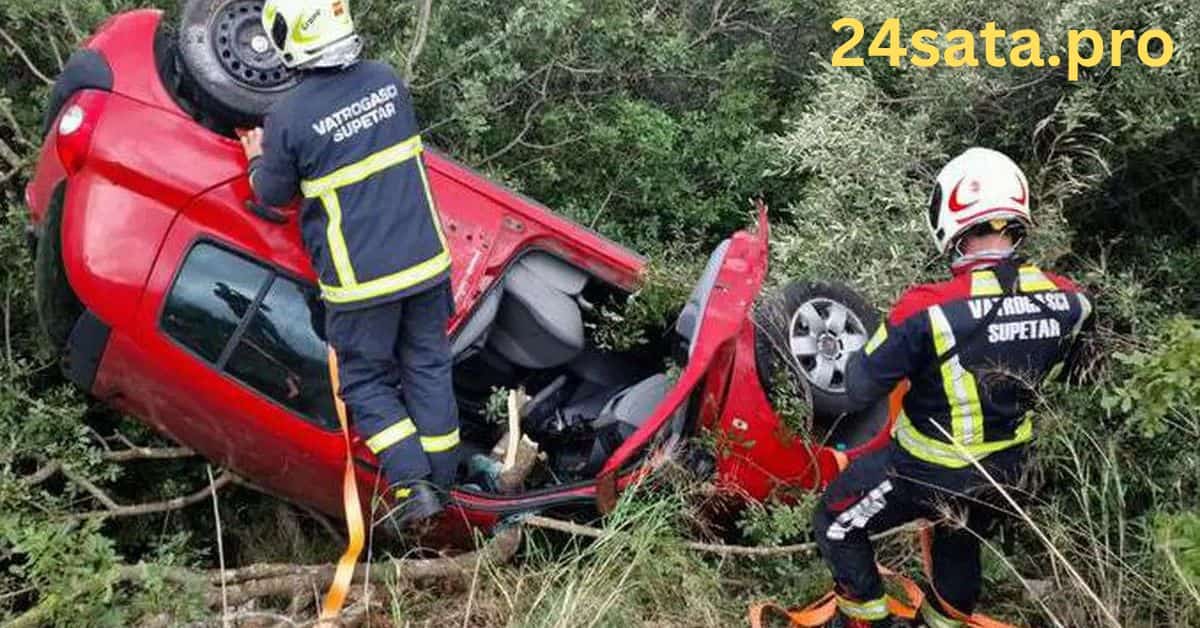 Čudo na Braču Volan nabijen do poda, grana prošla kroz auto. Vozačica prošla bez ozljeda!